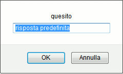 esempio della finestra di dialogo prompt